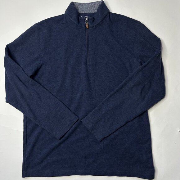 Mizzen + Main Sweater Men's Large Quarter Zip Mock Neck Performance Golf - Picture 1 of 6